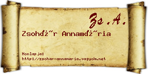 Zsohár Annamária névjegykártya